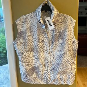 NWT GUESS WOMEN’S FULL ZIP HOODED VEST